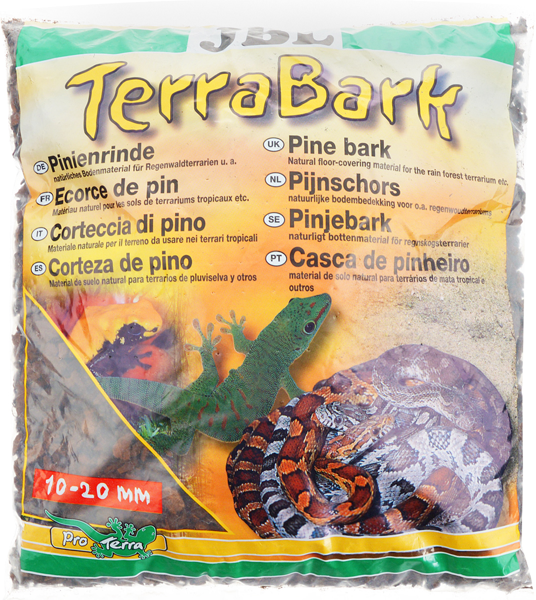 Грунт для террариума JBL TerraBark, из коры пинии, 10-20 мм, 5 л лампа jbl reptiljungle l u w light 70w металлогалогенная для освещения и обогрева тропических террариумов 70 вт