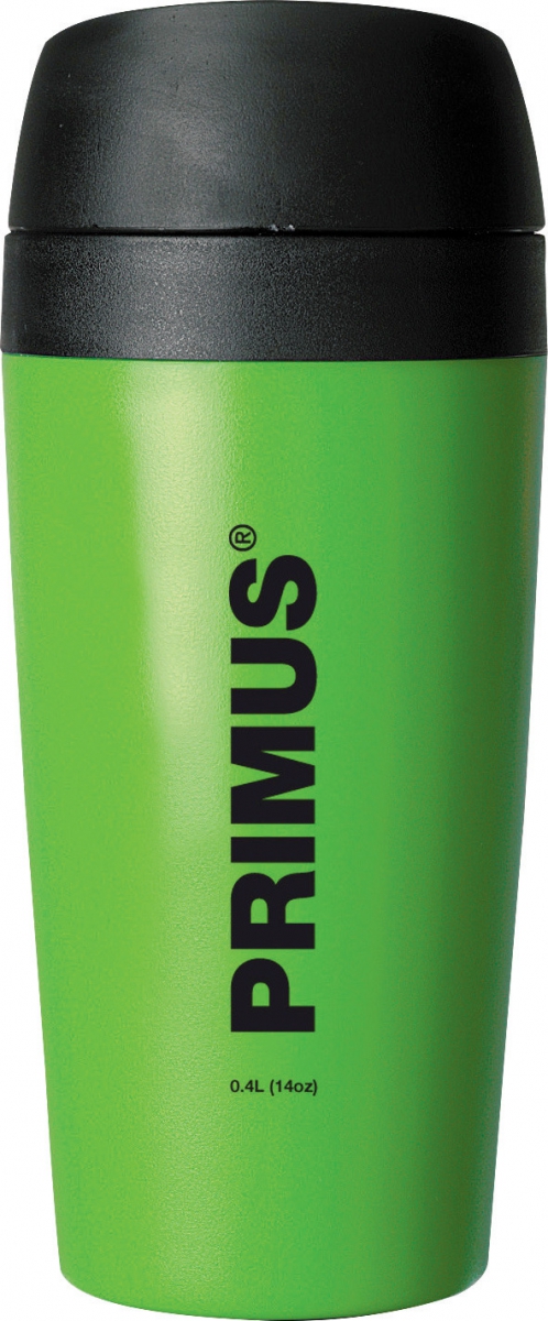 Термокружка Primus Commuter Mug, цвет: зеленый, 400 мл737906 Термокружка Primus Commuter Mug, цвет: зеленый, 400 мл737906Термокружка Primus Commuter Mug очень удобна и компактна. Кружка выполнена из прочного пищевого пластика. Изделие имеет двойные стенки, благодаря чему способно сохранять температуругорячих или холодных напитков и отлично подходит автомобилистам, - ее легко установить в стандартный автомобильный накопитель для напитков. Благодаря силиконовым уплотнениям, напитки не проливаются.Кружка открывается и закрывается простым нажатием кнопки, расположенной на крышке.