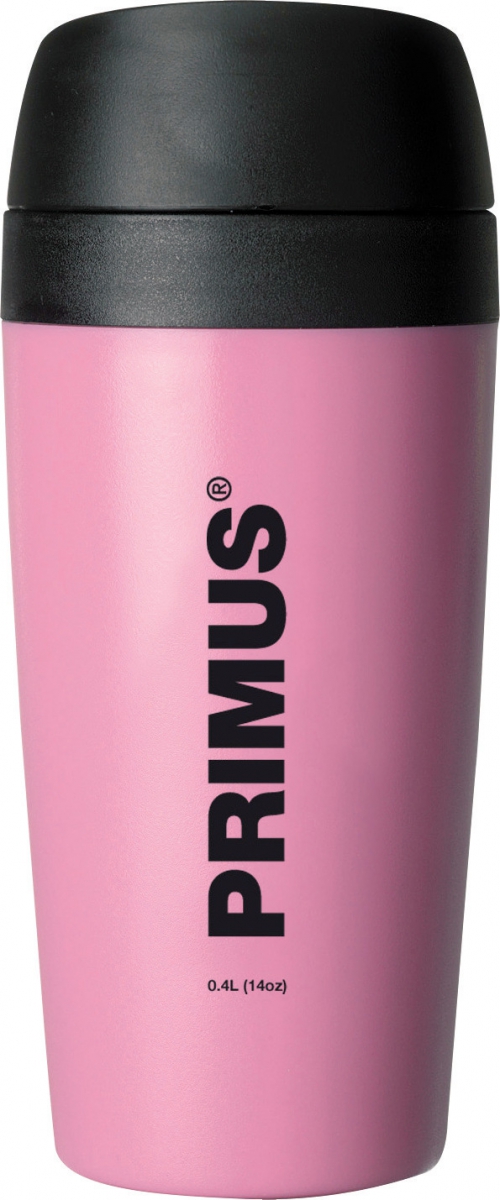 Термокружка Primus Commuter Mug, цвет: розовый, 400 мл737907 Термокружка Primus Commuter Mug, цвет: розовый, 400 мл737907Термокружка Primus Commuter Mug очень удобна и компактна. Кружка выполнена из прочного пищевого пластика. Изделие имеет двойные стенки, благодаря чему способно сохранять температуругорячих или холодных напитков и отлично подходит автомобилистам, - ее легко установить в стандартный автомобильный накопитель для напитков. Благодаря силиконовым уплотнениям, напитки не проливаются.Кружка открывается и закрывается простым нажатием кнопки, расположенной на крышке.