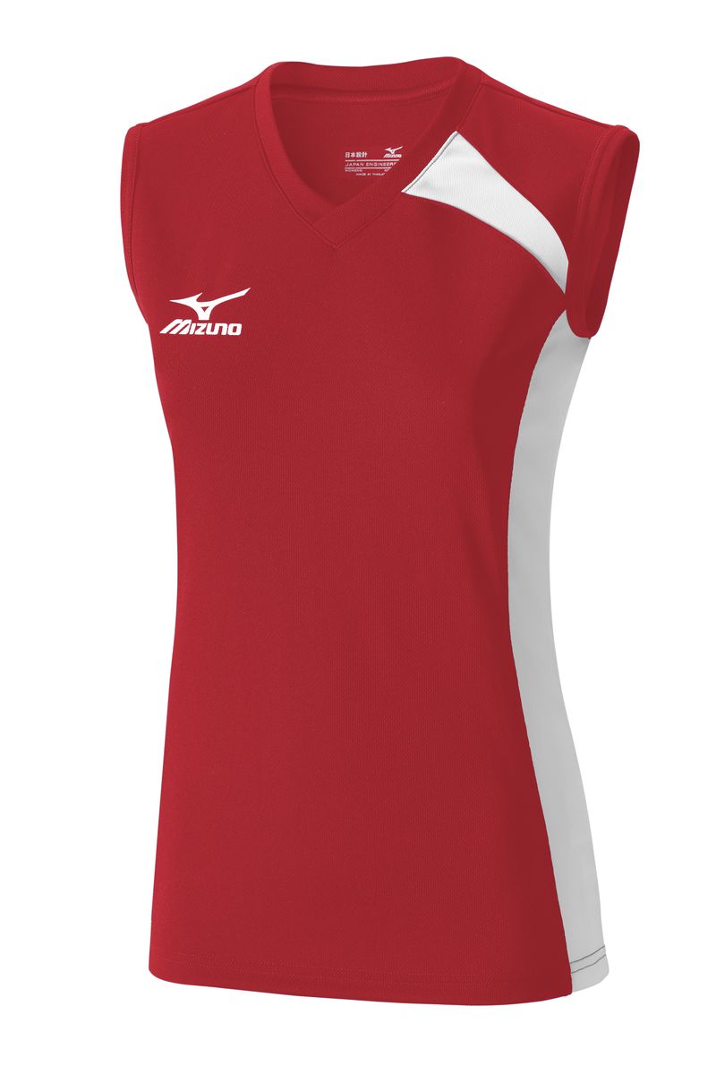 Майка женская Mizuno Trad SS, цвет: красный, белый. V2GA6C21-62. Размер M (46)V2GA6C21-62 Майка женская Mizuno Trad SS, цвет: красный, белый. V2GA6C21-62. Размер M (46)V2GA6C21-62Футболка для игры в волейбол из легкого и мягкого полиэстера, ассиметричный дизайн. Оформлена напечатанным логотипом Mizuno.