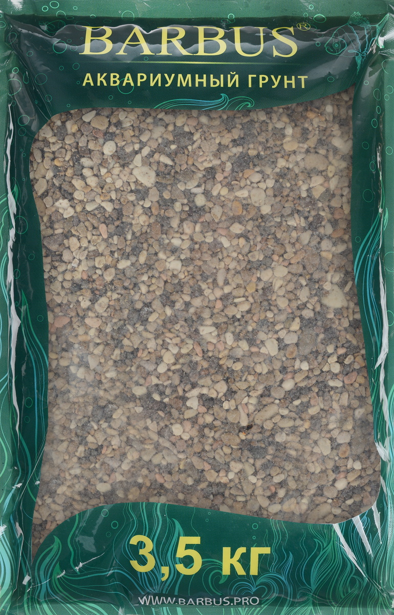 Грунт для аквариума Barbus Пестрая №1, натуральный, галька, 1-3 мм, 3,5 кгGRAVEL 012/3,5 Грунт для аквариума Barbus Пестрая №1, натуральный, галька, 1-3 мм, 3,5 кгGRAVEL 012/3,5Натуральный природный грунт в виде гальки Barbus Пестрая №1 прекрасно подходит для применения в пресноводных аквариумах, а также в палюдариумах и террариумах.Грунт является субстратом для укоренения водных растений и служит неотъемлемой частью естественной среды обитания рыб. Безопасен для всех видов рыб и для живых растений. Рекомендуется перед использованием грунт промыть.Средняя норма засыпки пакета грунта рассчитана на 20 литров воды стандартных размеров аквариума. Фракция: 1-3 мм.
