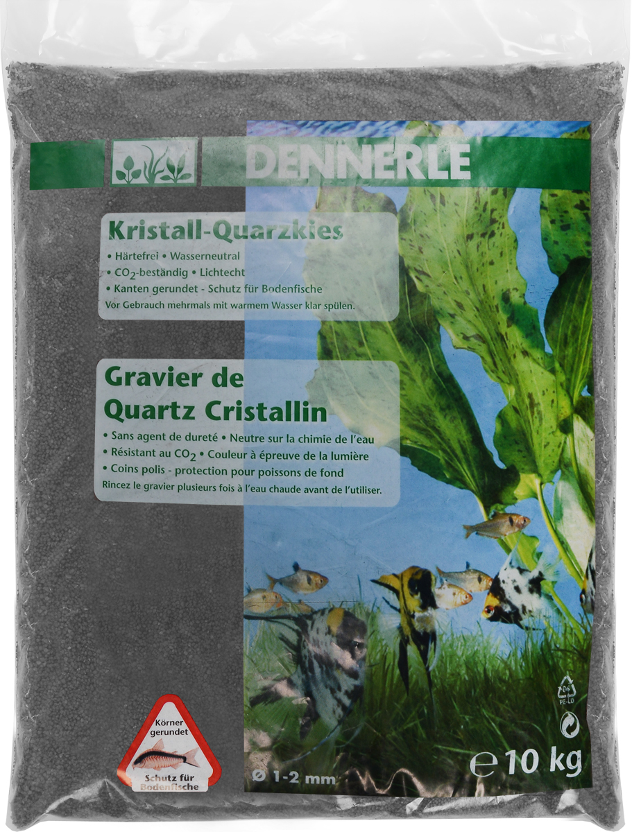 Грунт для аквариума Dennerle Kristall-Quarz, натуральный, цвет: темно-серый, 1-2 мм, 10 кгDEN1731 Грунт для аквариума Dennerle Kristall-Quarz, натуральный, цвет: темно-серый, 1-2 мм, 10 кгDEN1731Натуральный грунт Dennerle Kristall-Quarz предназначен специально для оформления аквариумов. Изделие готово к применению.Натуральный гравий имеет округлую форму зерна, поэтому он безопасен для донных рыб.Гравий является светостойким, он устойчив к CO2, нейтрален к воде..Грунт Dennerle порадует начинающих любителей природы и самых придирчивых дизайнеров, стремящихся к созданию нового, оригинального. Такая декорация придутся по вкусу и обитателям аквариумов и террариумов, которые ещё больше приблизятся к природной среде обитания.Фракция: 1-2 мм.Объем: 10 кг.