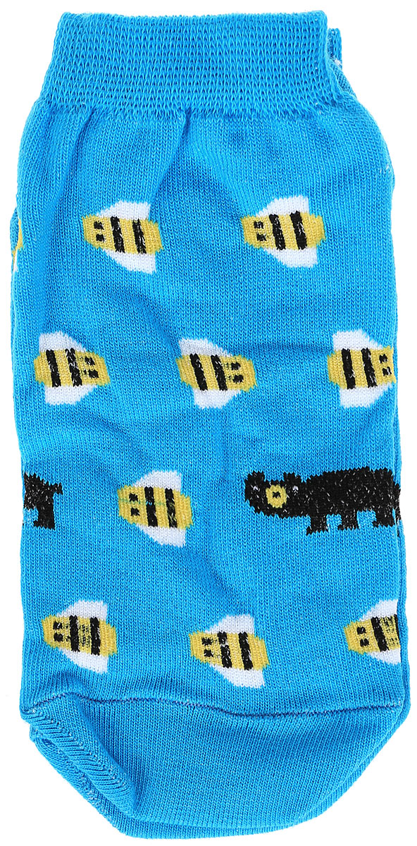 Носки женские Big Bang Socks Медведь и пчела, цвет: голубой. s2222. Размер 35/39s2222 Носки женские Big Bang Socks Медведь и пчела, цвет: голубой. s2222. Размер 35/39s2222Яркие женские носки Big Bang Socks Медведь и пчела изготовлены из высококачественного хлопка с добавлением полиамидных и эластановых волокон, которые обеспечивают великолепную посадку. Носки отличаются ярким стильным дизайном. Удобная резинка идеально облегает ногу и не пережимает сосуды, а укороченный паголенок придает более эстетичный вид.