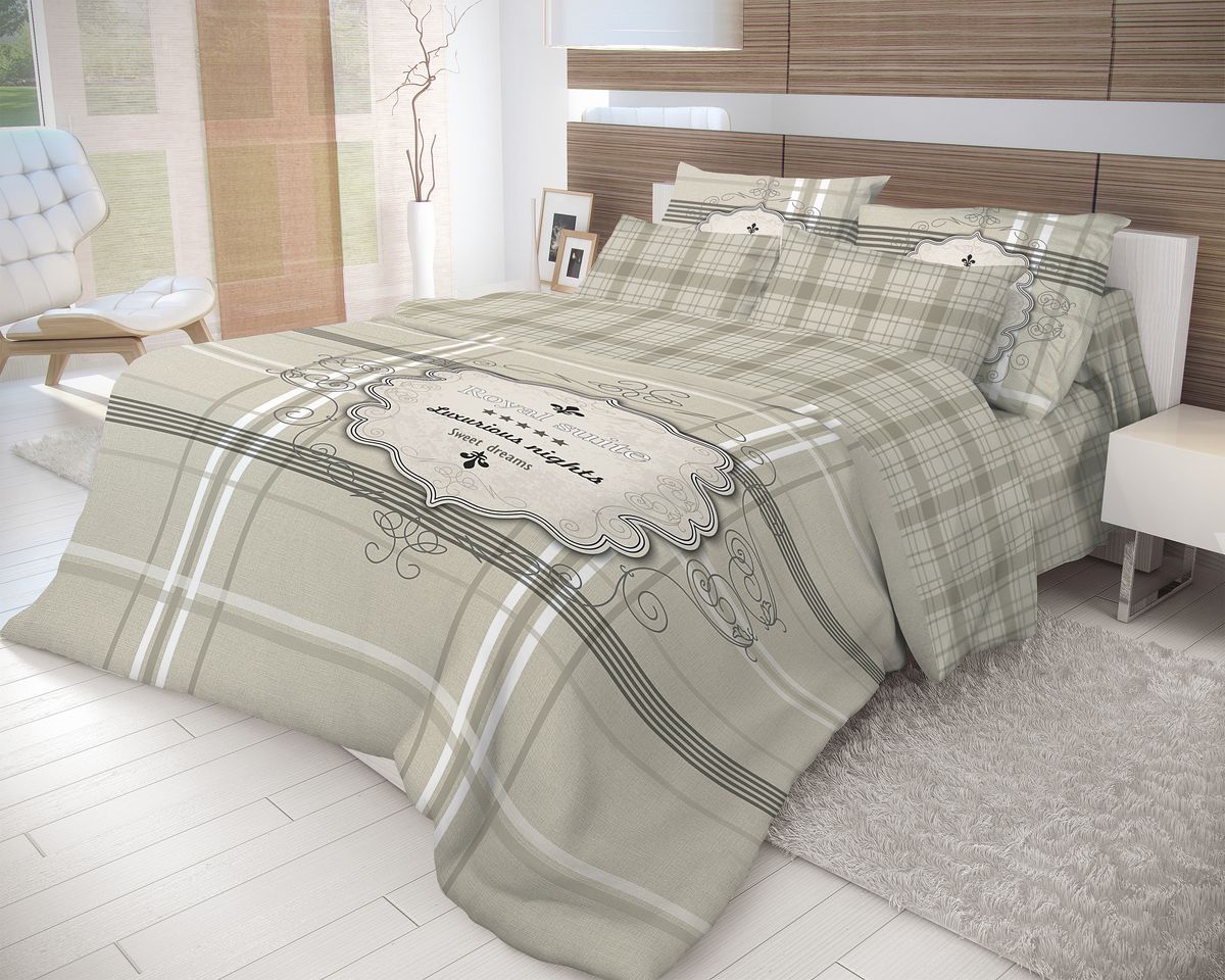 Комплект белья Волшебная ночь Royal Suite, 2-спальный, наволочки 70x70, цвет: серый702210 Комплект белья Волшебная ночь Royal Suite, 2-спальный, наволочки 70x70, цвет: серый702210Роскошный комплект постельного белья Волшебная ночь Royal Suite выполнен из натурального ранфорса (100% хлопка) и украшен оригинальным рисунком. Комплект состоит из пододеяльника, простыни и двух наволочек. Ранфорс - это новая современная гипоаллергенная ткань из натуральных хлопковых волокон, которая прекрасно впитывает влагу, очень проста в уходе, а за счет высокой прочности способна выдерживать большое количество стирок. Высочайшее качество материала гарантирует безопасность.Доверьте заботу о качестве вашего сна высококачественному натуральному материалу.