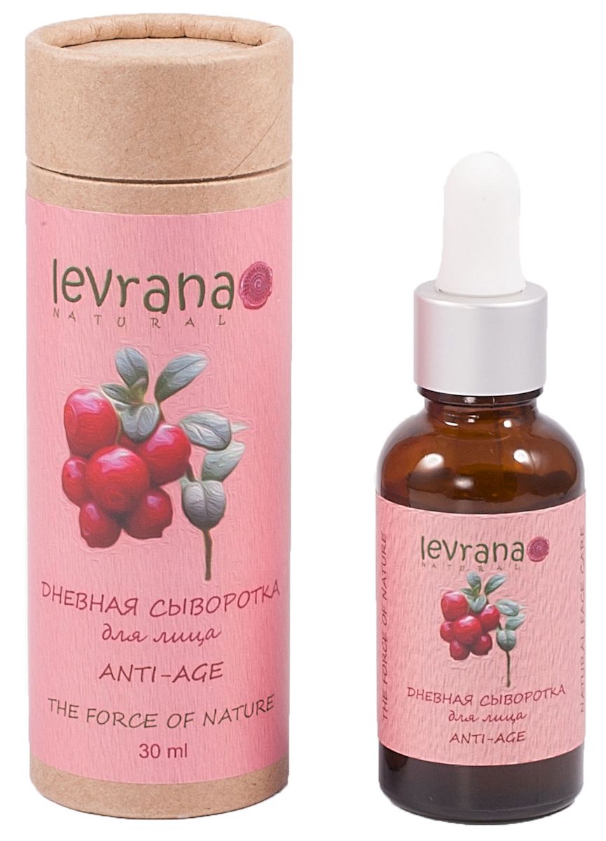 Levrana Дневная сыворотка для лица Брусника, ANTI-AGE, 30 млSF01 Levrana Дневная сыворотка для лица Брусника, ANTI-AGE, 30 млSF01Дневная сыворотка для лица и области вокруг глаз Брусника.ANTI-AGEПозволяет замедлить процесс старения кожи, делая ее более упругой и подтянутой. Способствует снятию воспаления и раздражения. Сильнейший антиоксидант. Очень легкая гелевая текстура быстро впитывается.