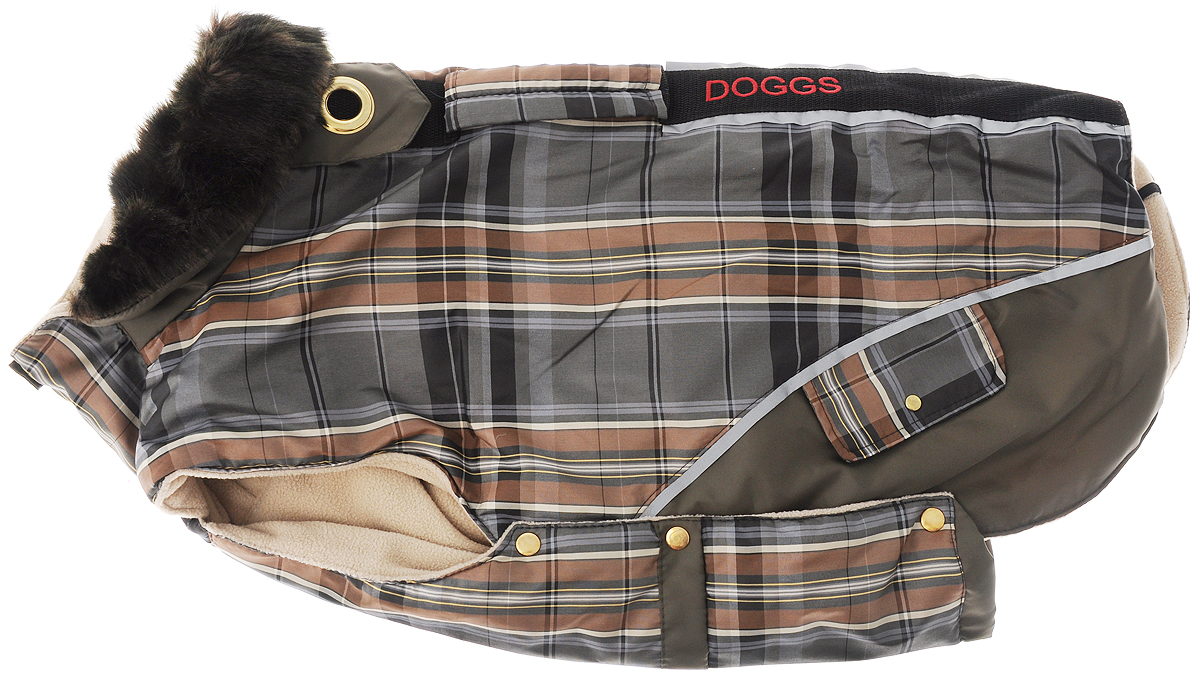 Попона для собак Dogmoda Doggs, для девочки, цвет: серый, зеленый. Размер LDM-140549_серый, зеленый Попона для собак Dogmoda Doggs, для девочки, цвет: серый, зеленый. Размер LDM-140549_серый, зеленыйТеплая попона для собак Dogmoda Doggs отлично подойдет для прогулок в холодное время года. Попона изготовлена из водоотталкивающего полиэстера, защищающего от ветра и осадков, с утеплителем из синтепона, который сохранит тепло даже в сильные морозы, а на подкладке используется флис, который отлично сохраняет тепло и обеспечивает воздухообмен. Попона оснащена прорезями для ног и застегивается на кнопки, а высокий ворот с расширителем имеет застежку-молнию и кнопку, благодаря чему ее легко надевать и снимать. Ворот украшен искусственным мехом. На животе попона затягивается на шнурок-кулиску с зажимом. Спинка декорирована эмблемой с надписью Dogmoda, вышитой надписью Doggs и оснащена светоотражающими элементами и ручкой. Модель снабжена непромокаемым карманом для размещения записки с информацией о вашем питомце, на случай если он потеряется.Благодаря такой попоне питомцу будет тепло и комфортно в любое время года.Попона подходит для собак следующих пород: - шарпей- лайка- австралийская овчарка- колли- бордер колли- американский стаффордширский терьер- английский бультерьер- американский бульдог.