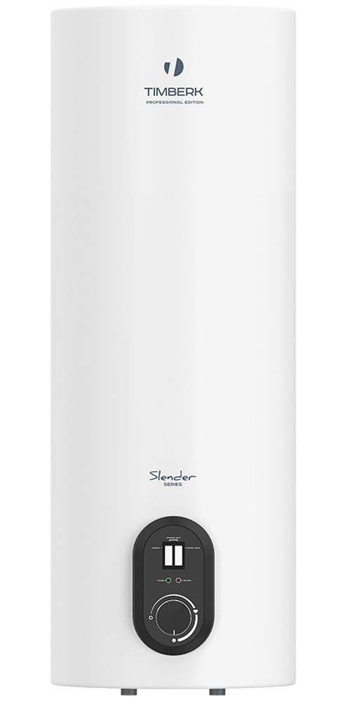 Timberk SWH RS7 30 V накопительный водонагреватель, 30 лSWH RS7 30 V Timberk SWH RS7 30 V накопительный водонагреватель, 30 лSWH RS7 30 VНакопительный водонагреватель Timberk SWH RS7 имеет авторский дизайн панели управления и стальной внешний корпус, покрытый белоснежной эмалью. Цилиндрическая форма бака, супер-узкий диаметр 290 мм и вертикальная настенная установка обеспечивают удобство в использовании прибора. Благодаря эргономике габаритных размеров устройство может быть установлен даже в очень узком пространстве на стене!Внутренний бак и все внутренние компоненты выполнены из нержавеющей стали SUS 304 толщиной 1,2 мм. Слой высококачественной теплоизоляции, который производится по технологии высокоточного запенивания существенно снижает тепловые потери. Мощный сдвоенный медный нагревательный элемент 2000 Вт с увеличенным сроком службы и специальным защитным покрытием и увеличенный сменный магниевый анод служат для дополнительной защиты бака и шовных соединений. Система безопасности 3D Logic:DROP Defense - защита от протечки и избыточного давления внутри бакаSHOCK Defense - защита от утечки электрического тока (УЗО)HOT Defense - двухуровневая защита от перегреваСистема экономии электроэнергии Power Proof позволяет выбирать один из трех возможных режимов нагрева воды - экономичный (800 Вт), оптимальный (1200 Вт) или интенсивный (2000 Вт). На панели управления Timberk SWH RS7 находится позиция оптимального положения терморегулятора, которая соответствует наиболее комфортной температуре нагрева воды в баке (+58° (±2°С)), а также наиболее эффективному режиму расхода электроэнергии. Есть дополнительная индикация режимов работы на панели управления: включение прибора в электрическую сеть, режим нагрева воды.
