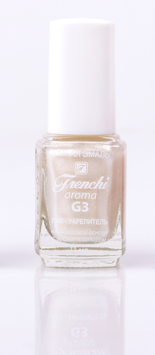Frenchi aroma G3 Лак-укрепитель на акриловой основе № 9, 11 млУТ00000795 Frenchi aroma G3 Лак-укрепитель на акриловой основе № 9, 11 млУТ00000795Лак на акриловой основе Frenchi G3 – это стойкость и безупречность Вашего маникюра в течение 7 дней.Лак на акриловой основе – это идеальный вариант для деловой женщины, в нашем современном мире, что позволяетженщине тратить меньше времени на посещение салоновкрасоты.
