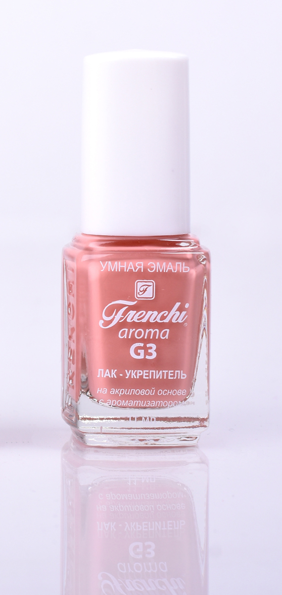 Frenchi aroma G3 Лак-укрепитель на акриловой основе № 30, 11 млУТ00000816 Frenchi aroma G3 Лак-укрепитель на акриловой основе № 30, 11 млУТ00000816Лак на акриловой основе Frenchi G3 – это стойкость и безупречность Вашего маникюра в течение 7 дней.Лак на акриловой основе – это идеальный вариант для деловой женщины, в нашем современном мире, что позволяетженщине тратить меньше времени на посещение салоновкрасоты.
