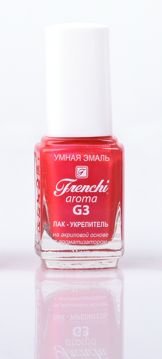 Frenchi aroma G3 Лак-укрепитель на акриловой основе № 36, 11 млУТ00000822 Frenchi aroma G3 Лак-укрепитель на акриловой основе № 36, 11 млУТ00000822Лак на акриловой основе Frenchi G3 – это стойкость и безупречность Вашего маникюра в течение 7 дней.Лак на акриловой основе – это идеальный вариант для деловой женщины, в нашем современном мире, что позволяетженщине тратить меньше времени на посещение салоновкрасоты.