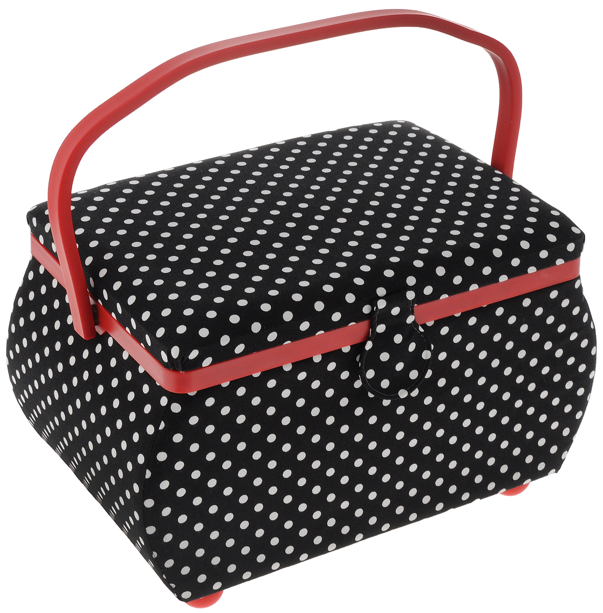 Шкатулка для рукоделия Prym Полька, 32 x 20 x 20,5 см7713692_полька Шкатулка для рукоделия Prym Полька, 32 x 20 x 20,5 см7713692_полькаШкатулка Prym Полька, выполненная из пластикового каркаса, обтянута тканью с мягким наполнителем. Крышка закрывается на магнитный замок. Внутри шкатулки одно вместительное отделение. Внутренняя сторона крышки оснащена 2 кармашками на резинке и круглой игольницей. Шкатулка снабжена съемным пластиковым вкладышем с 7 секциями для хранения различных мелочей. Такаяоригинальная шкатулка подойдет для хранения разных предметов рукоделия: ниток,иголок, бусин, кнопок и многого другого. Шкатулка Prym Полька будет предметомгордости ее обладательницы.Размер шкатулки (без учета ручки): 32 х 20 х 20,5 см. Размер вкладыша: 27 х 17,5 х 3,2 см.Средний размер секций вкладыша: 8 х 5 х 3,2 см.Высота шкатулки (с учетом ручки): 32,5 см.