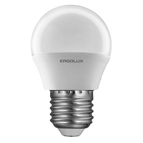 Лампа светодиодная Ergolux LED-G45, теплый свет, цоколь Е27, 5 Вт12139 Лампа светодиодная Ergolux LED-G45, теплый свет, цоколь Е27, 5 Вт12139Светодиодная лампа Ergolux LED-G45 - новое решение в светотехнике. Такая лампа экономит много электроэнергии благодаря низкой потребляемой мощности. Она идеально подходит для основного и акцентного освещения интерьеров, витрин, декоративной подсветки. Кроме того, светодиодная лампа создает уютную атмосферу и позволяет экономить электроэнергию уже с первого дня использования.