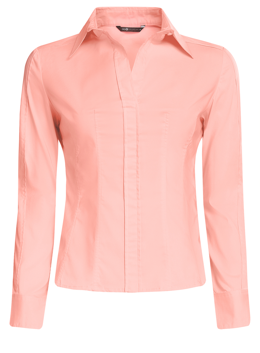 Блузка женская oodji Collection, цвет: розовый. 21407048/42853/4000N. Размер 36 (42-170)