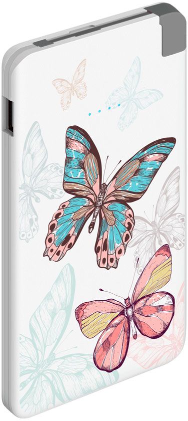 Deppa NRG Art Pastel Бабочки внешний аккумулятор (5000 мАч)