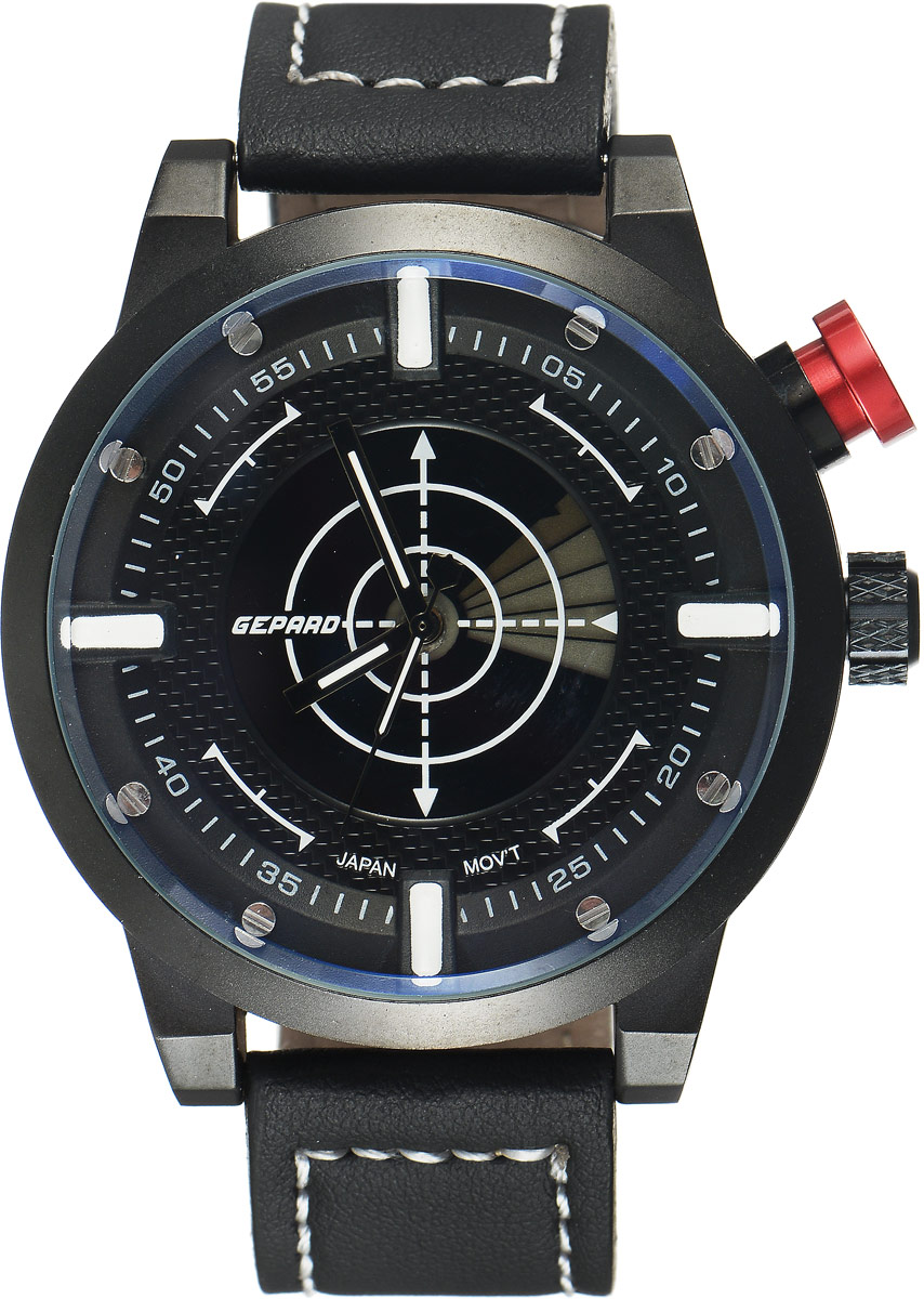 Наручные часы мужские Gepard, цвет: черный. 1225A11L1