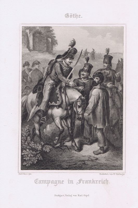 Кампания во Франции 1792 года. Офорт. Германия, Штутгарт, 1880 год
