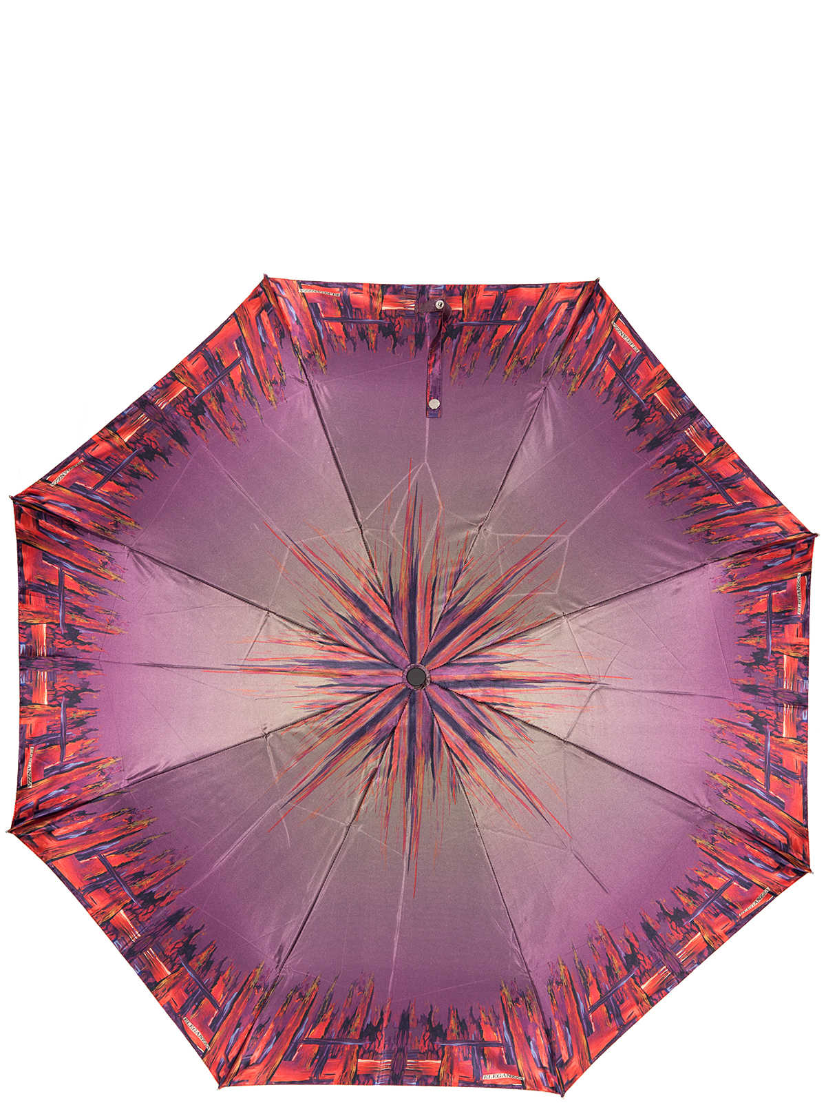 Зонт женский Eleganzza, автомат, 3 сложения, цвет: красный, сиреневый. A3-05-0314LS