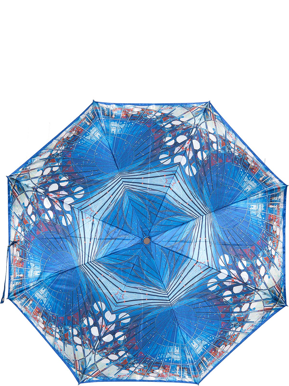 Зонт женский Eleganzza, автомат, 3 сложения, цвет: голубой, белый. A3-05-0327LS