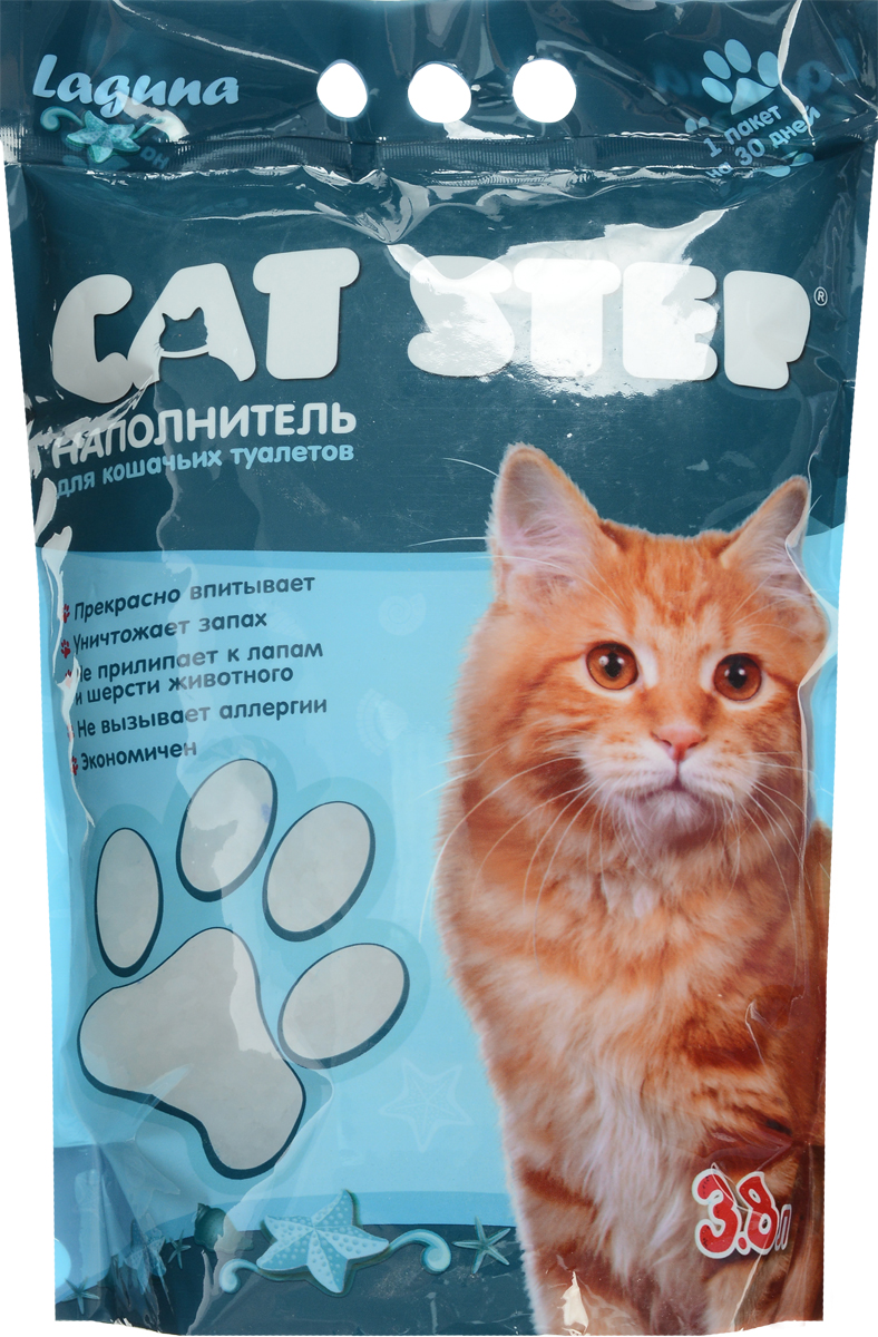 Наполнитель для кошачьих туалетов Cat Step, силикагель, лагуна, 3,8 лНК-012 Наполнитель для кошачьих туалетов Cat Step, силикагель, лагуна, 3,8 лНК-012Впитывающий наполнитель Cat Step изготовлениз силикагеля, который мгновенно впитываетжидкость и способствует уничтожению запахов.Как только влага коснется поверхности гранулсиликагеля, множество микроскопических порбуквально поглощают ее. А сами гранулысиликагеля остаются при этом сухими наповерхности и не прилипают к шерсти и лапкамкошки.Впитывающая способность наполнителя Cat Step настолько высока, что одного пакета хватает нацелый месяц!Объем: 3,8 л.