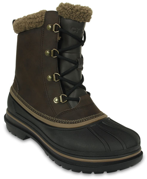 Ботинки мужcкие Crocs AllCast II Boot M, цвет: черный, темно-коричневый. 203394-23K. Размер 9 (42)