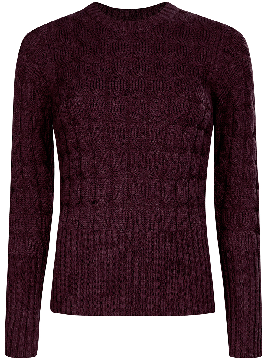 Джемпер женский oodji Ultra, цвет: фиолетовый. 63805294/31328/8800N. Размер S (44)63805294/31328/8800N Джемпер женский oodji Ultra, цвет: фиолетовый. 63805294/31328/8800N. Размер S (44)63805294/31328/8800NЖенский джемпер oodji Ultra изготовлен из теплой мягкой пряжи. Модель с круглым вырезом горловины и длинными рукавами оформлена вязаным рисунком. Вырез горловины, манжеты и низ изделия связаны резинкой.