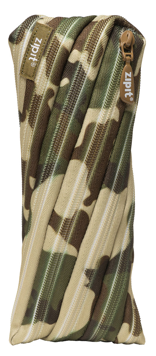 Zipit Пенал Camo Pouch цвет зеленый коричневыйZT-CG-GN Zipit Пенал Camo Pouch цвет зеленый коричневыйZT-CG-GNСтильный пенал Zipit Camo Pouch изготовлен из одной длинной застежки-молнии и оформлен камуфляжным принтом. Он удобен для разных мелочей и пишущих принадлежностей.