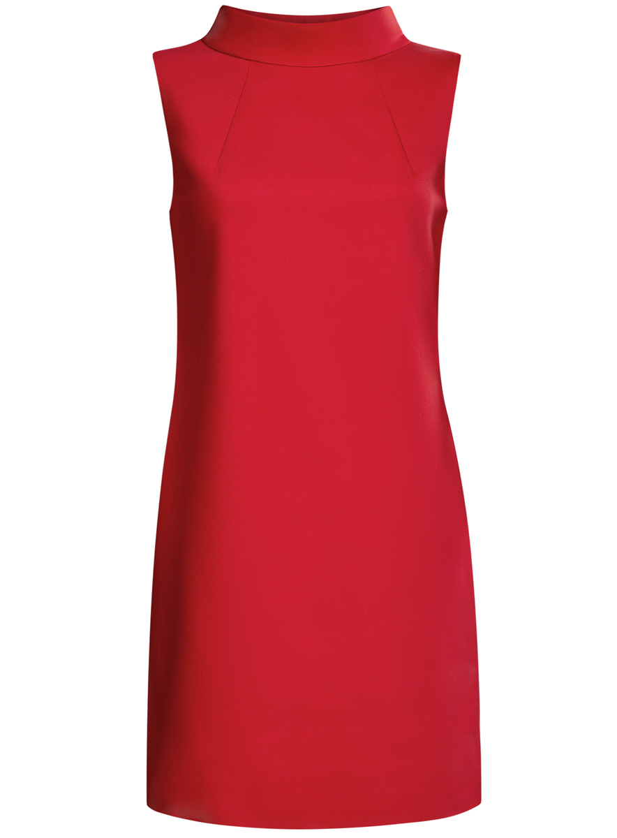 Платье oodji Ultra, цвет: красный. 11900169/38269/4500N. Размер 36 (42-164)
