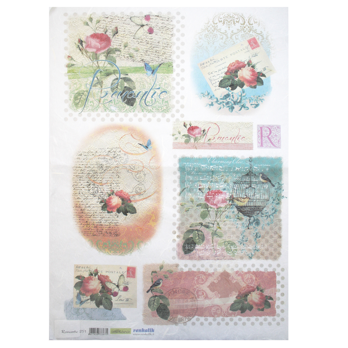 Рисовая бумага для декупажа Renkalik Письма романтичные, 35 х 50 см7716587 Рисовая бумага для декупажа Renkalik Письма романтичные, 35 х 50 см7716587Бумага для декупажа Renkalik предназначена для декорирования предметов. Имеет в составе прожилки риса, которые очень красиво смотрятся на декорируемом изделии, придают ему неповторимую фактуру и создают эффект нанесенного кистью рисунка. Подходит для декора в технике декупаж на стекле, дереве, пластике, металле и любых других поверхностях. Плотность бумаги: 25 г/м2.