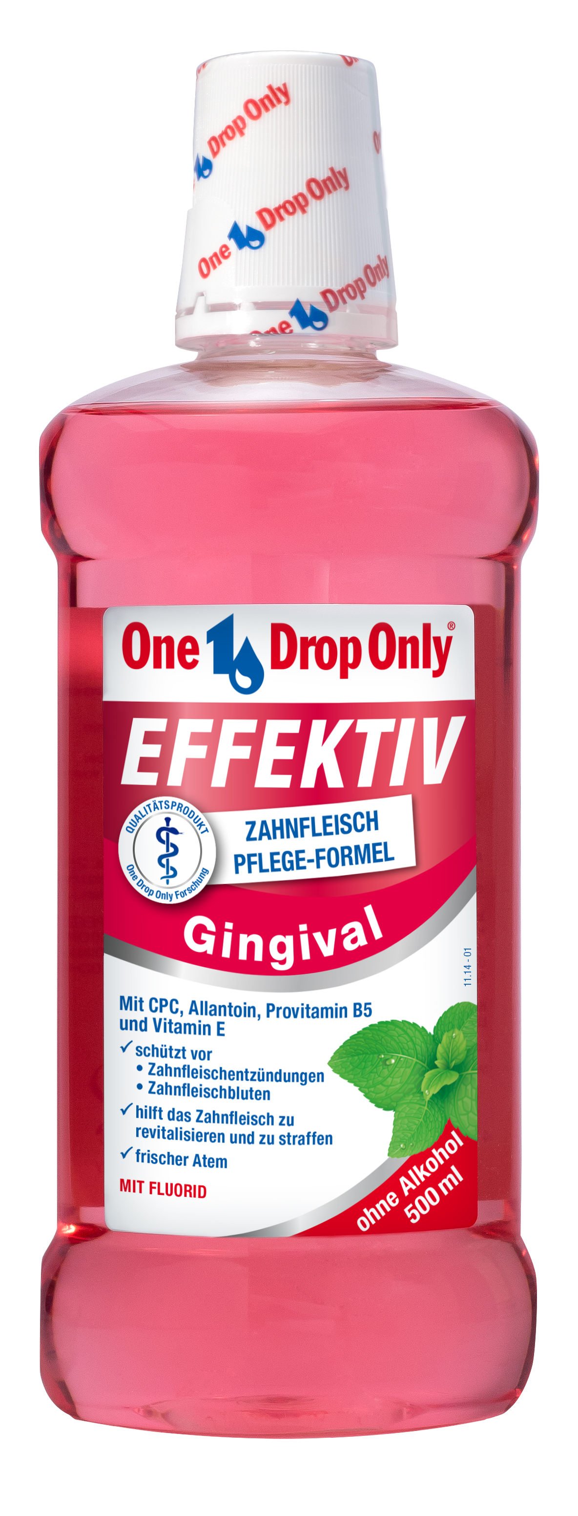 One Drop Only Effektiv Gingival Антибактериальный ополаскиватель полости рта, 500 мл