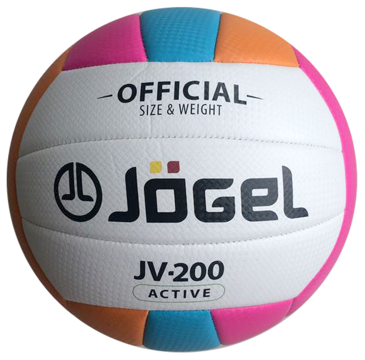 Мяч волейбольный Jogel, цвет: голубой, оранжевый, розовый. Размер 5. JV-200УТ-00009339 Мяч волейбольный Jogel, цвет: голубой, оранжевый, розовый. Размер 5. JV-200УТ-00009339Jogel JV-200 - яркий любительский мяч для классического волейбола и активного отдыха. Благодаря своей молодежной расцветке и еще более мягкой поверхности, чем у модели JV-100, данная модель пользуется популярностью в качестве мяча для пляжного волейбола. Поверхность мяча выполнена из текстурной мягкой синтетической кожи (поливинилхлорид) с увеличенной толщиной, что позволяет избежать синяков и ушибов на руках, даже при сильных ударах. Мяч состоит из 18-ти панелей и оснащен бутиловой камерой. Данный мяч подходит для поставок на гос. тендеры, образовательные учреждения и спортивные секции. Официальный размер и вес FIBV. Рекомендованные покрытия: Паркет, песок, резина, гаревые поля, бетонМатериал покрышки: Синтетическая кожа (поливинилхлорид)Материал камеры: БутилТип соединения панелей: Машинная сшивка Количество панелей: 18Размер: 5Вес: 260-280 гр.Длина окружности: 65-67 смРекомендованное давление: 0.29-0.32 барКоличество в коробке: 50 шт.УВАЖАЕМЫЕ КЛИЕНТЫ!Обращаем ваше внимание на тот факт, что мяч поставляется в сдутом виде. Насос в комплект не входит.