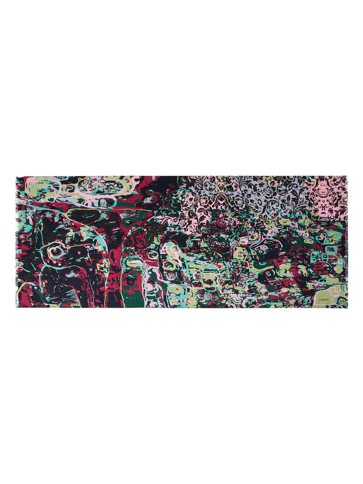 Палантин Labbra, цвет: зеленый, мультицвет. LSZ33-528. Размер 70 см х 180 см
