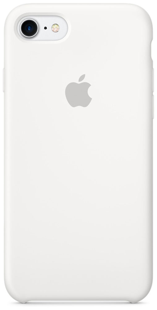 Apple Silicone Case чехол для iPhone 7/8, WhiteMMWF2ZM/A Apple Silicone Case чехол для iPhone 7/8, WhiteMMWF2ZM/AApple Silicone Case плотно прилегает к кнопкам громкости и режима сна, точно повторяет контуры телефона, но при этом не делает его громоздким. Мягкая подкладка из микроволокна защищает корпус iPhone. А его внешняя силиконовая поверхность очень приятна на ощупь.