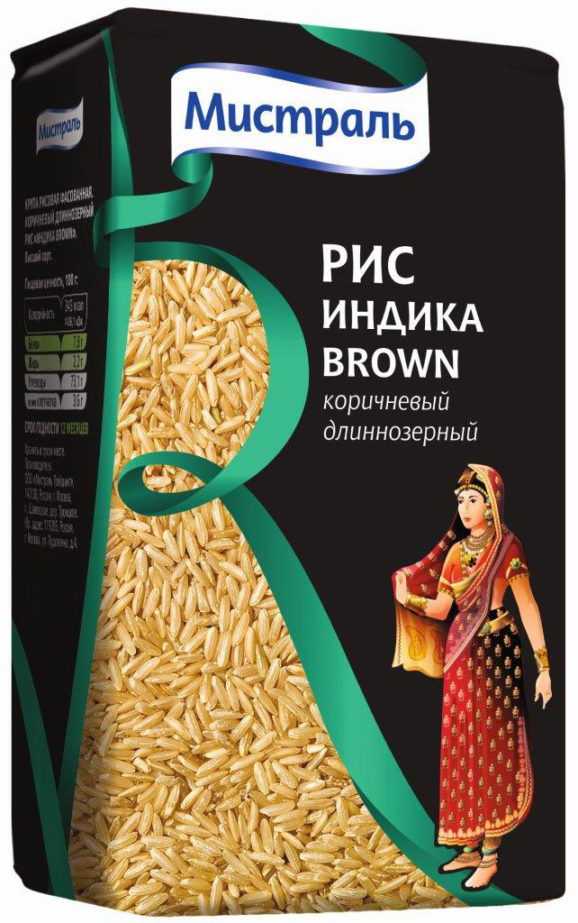 Мистраль Рис Индика Brown, 450 г10121 Мистраль Рис Индика Brown, 450 г10121Рис Индика Brown высоко ценится сторонниками здорового образа жизни как альтернатива белому длиннозерному рису и рекомендуется диетологами для всех блюд здорового питания: супов, салатов и главное, гарниров. 1. Засыпьте рис в кастрюлю с водой в соотношении 1:2,52. Доведите до кипения, убавьте огонь и плотно закройте крышкой3. Варите на медленном огне 25-35 минут, пока рис не впитает в себя всю воду