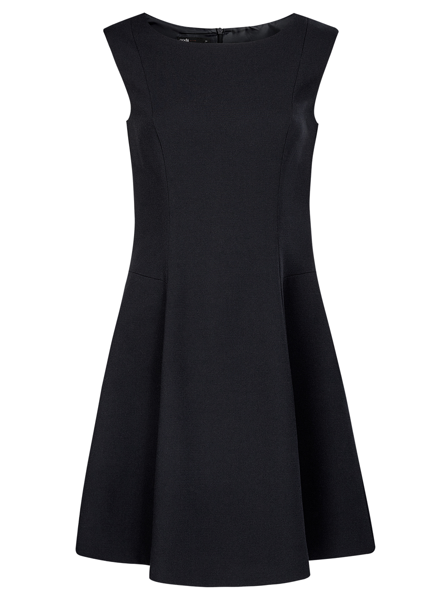 Платье oodji Ultra, цвет: черный. 11907004-2/31291/2900N. Размер 40 (46-170)