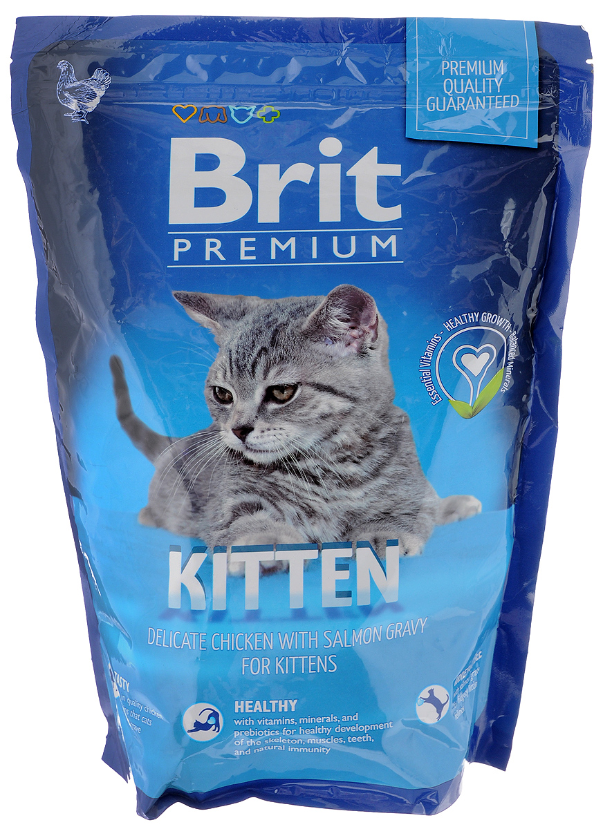 Корм сухой Brit Premium для котят, с курицей в соусе из лосося, 800 г513031_для котят Корм сухой Brit Premium для котят, с курицей в соусе из лосося, 800 г513031_для котятКорм Brit Premium - это рацион премиум-класса, который создан специально для беременных кошек и новорожденных малышей. В его составе содержатся всежизненно важные витамины и микроэлементы, которыеукрепляют все внутренние органы и системы домашнихпитомцев. Нежным котятам нужно немало сил и энергиидля развития, роста, а их мамам - внутренняя поддержка и правильное питание. Поэтому в маленьких хрустящихкусочках корма содержится достаточное количество витаминов, минералов, питательных веществ, чтобы удовлетворить суточную потребность. Их содержание максимально сбалансировано, поэтому они легко усваиваются неокрепшей пищеварительной системой. Товар сертифицирован.