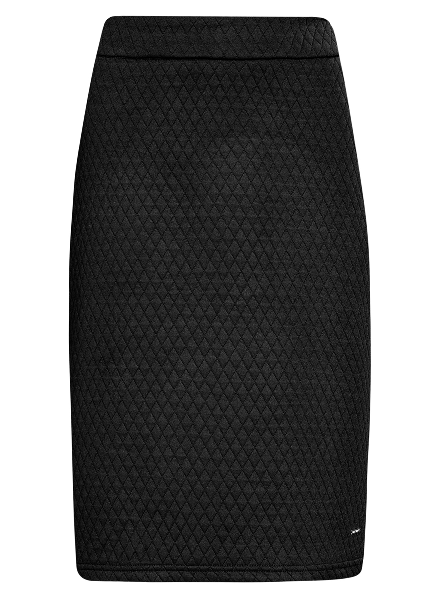 Юбка oodji Collection, цвет: черный. 24101036-2/42408/2900N. Размер XS (42)24101036-2/42408/2900N Юбка oodji Collection, цвет: черный. 24101036-2/42408/2900N. Размер XS (42)24101036-2/42408/2900NЮбка oodji Collection выполнена из высококачественного полиэстера. Юбка-карандаш средней длины застегивается на застежку-молнию на спинке. Спереди модель оформлена небольшой металлической пластиной с надписью.