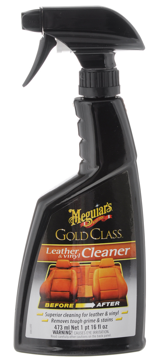 Очиститель кожаной и виниловой обивки Meguiars Gold Class, 473 млG 18516 Очиститель кожаной и виниловой обивки Meguiars Gold Class, 473 млG 18516Очиститель Meguiars Gold Class бережно очищает кожаную и виниловую обивку салона, придавая ухоженный внешний вид. Эффективно удаляет даже сложные загрязнения. рН-сбалансированная формула состава предохраняет обивку от растрескивания и старения. Товар сертифицирован.