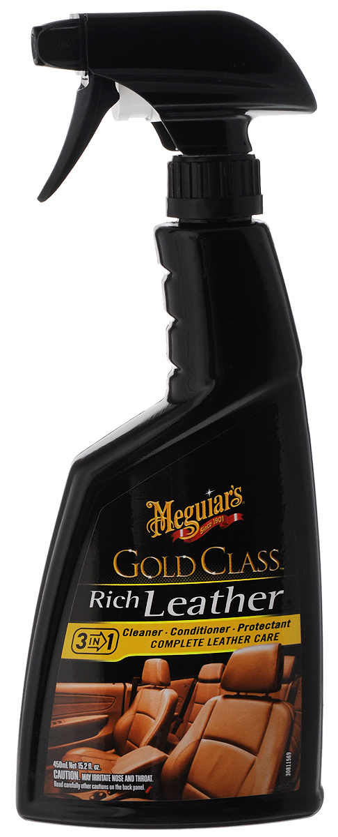 Кондиционер для кожи Meguiars Rich Leather. 3 in 1, с содержанием экстракта алоэ, 450 млG 10916 Кондиционер для кожи Meguiars Rich Leather. 3 in 1, с содержанием экстракта алоэ, 450 млG 10916Кондиционер Meguiars Rich Leather. 3 in 1 за одно применение эффективно очищает, увлажняет и защищает кожаные поверхности, придает им ухоженный вид. Не содержит ланолина и растворителей. Помогает надолго сохранить мягкость и эластичность. Кондиционирующие и увлажняющие масла, обогащенные экстрактом алоэ, предохраняют кожу от преждевременного старения, предотвращают пагубное влияние ультрафиолетовых лучей. Очиститель-кондиционер активно применяется в быту для придания роскошного вида сумкам, кожаным аксессуарам. Товар сертифицирован.