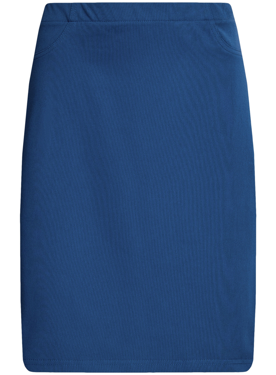 Юбка oodji Collection, цвет: синий. 24101039/33606/7500N. Размер XL (50)