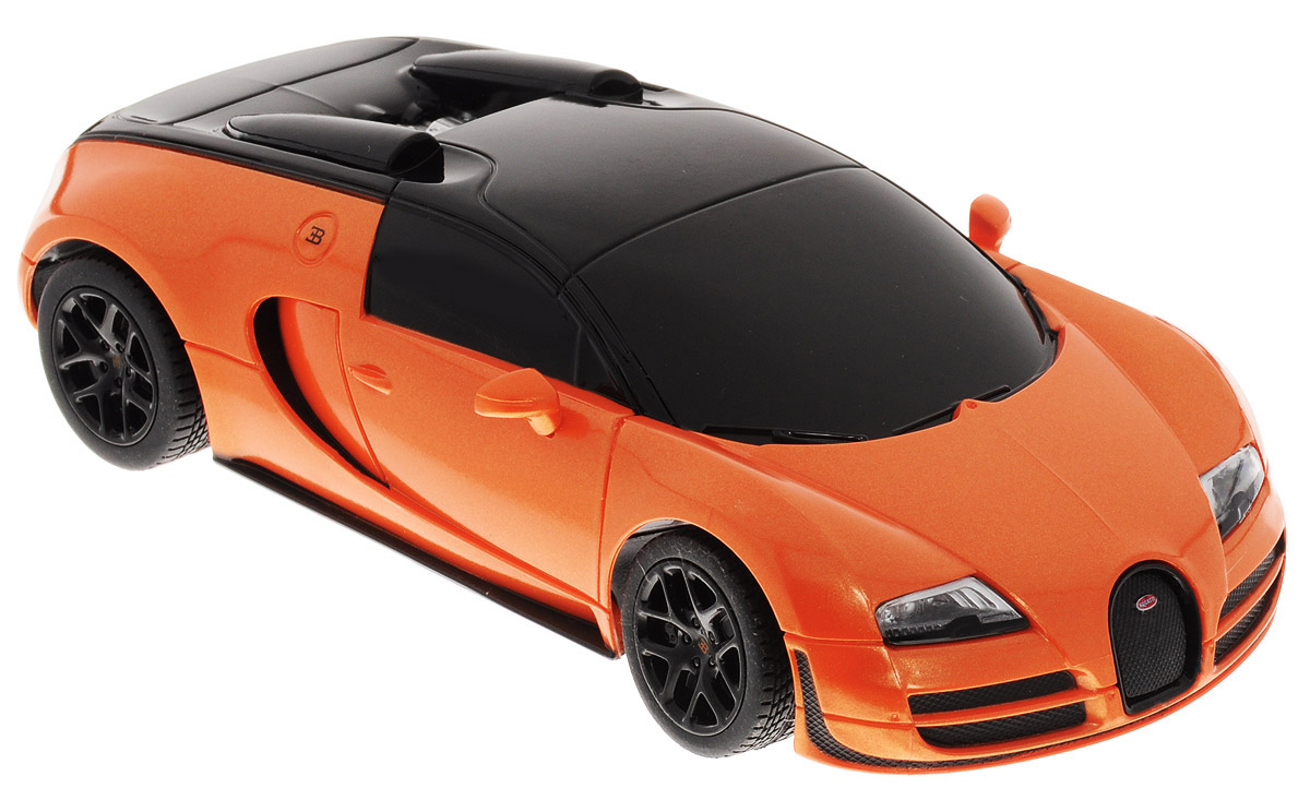 Rastar Радиоуправляемая модель Bugatti Veyron 16.4 Grand Sport Vitesse цвет оранжевый черный масштаб 1:24