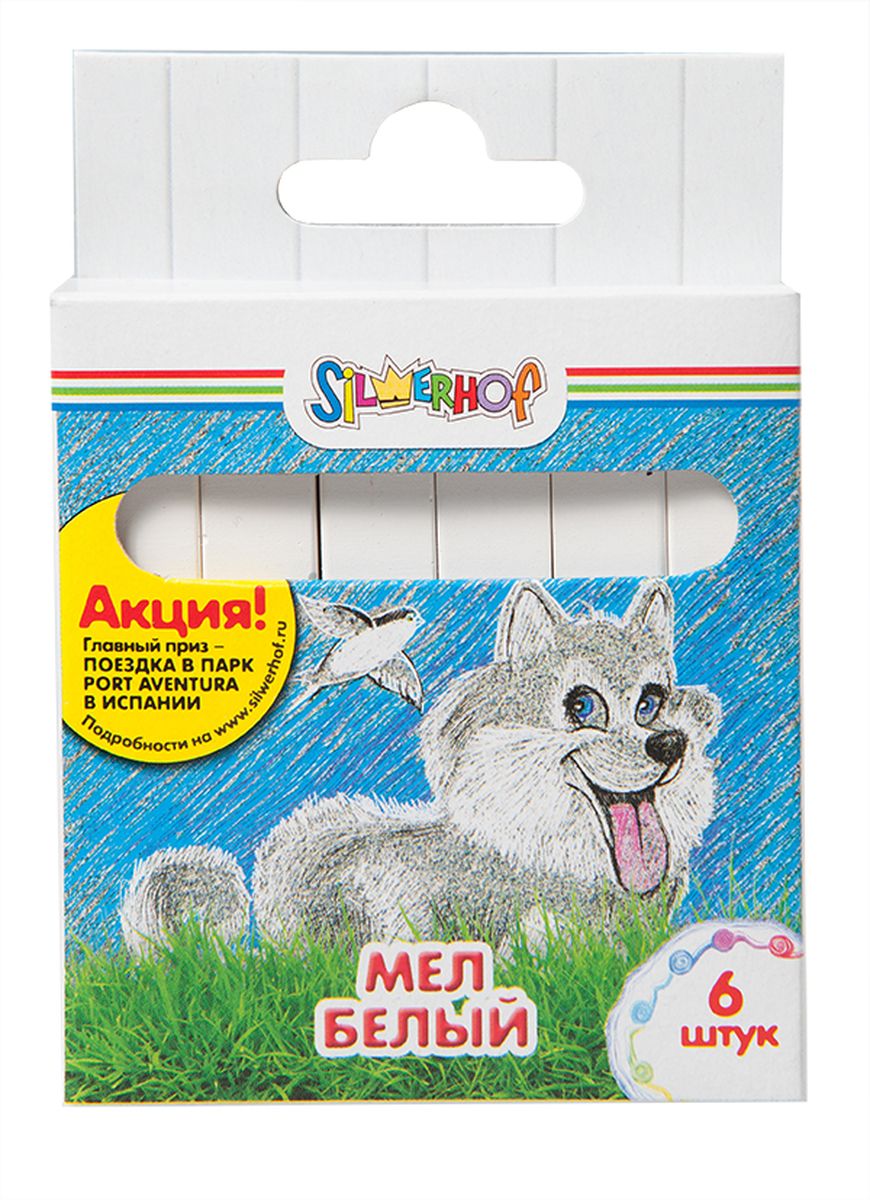 Silwerhof Набор белых мелков Юбилейная коллекция 6 шт881048-06 Silwerhof Набор белых мелков Юбилейная коллекция 6 шт881048-06Набор мелков Silwerhof Юбилейная коллекция предназначен для рисования на любой шероховатой поверхности. Рисование мелками развивает у ребенка моторику, творческое мышление и воображение.Отличная мягкость письма без особых усилий. Мел не царапает поверхность и имеет высокую кроющую способность.В наборе 6 мелков белого цвета.