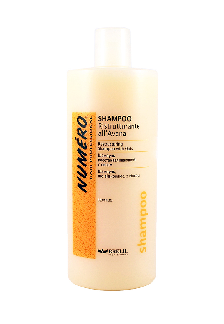 Brelil Шампунь с вытяжкой из овса Numero Oat Shampoo, 1000 млB080080 Brelil Шампунь с вытяжкой из овса Numero Oat Shampoo, 1000 млB080080Шампунь с вытяжкой из овса Brelil Professional рекомендуется использовать для активного восстановления и питания всех типов волос. Средство придает волосам блеск, эластичность и упругость.Уважаемые клиенты! Обращаем ваше внимание на то, что упаковка может иметь несколько видов дизайна. Поставка осуществляется в зависимости от наличия на складе.