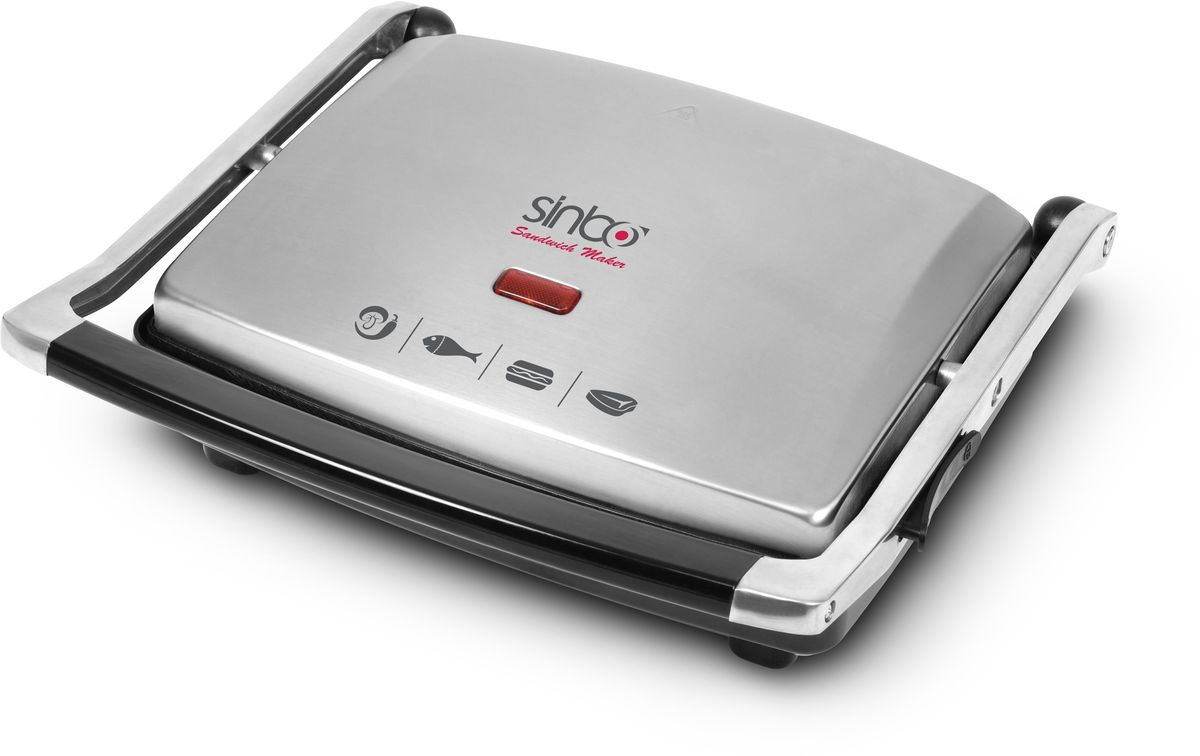 Sinbo SSM 2531, Silver электрогрильSSM 2531 Sinbo SSM 2531, Silver электрогрильSSM 2531Гриль Sinbo SSM 2531 предназначен для приготовления горячих бутербродов и сендвичей. Благодаря антипригарному покрытию блюда, которые вы готовите, не будут пригорать. Корпус не будет нагреваться во время работы прибора, так что вы не рискуете случайно обжечься. Этот гриль очень прост в уходе, он легко и просто чистится.