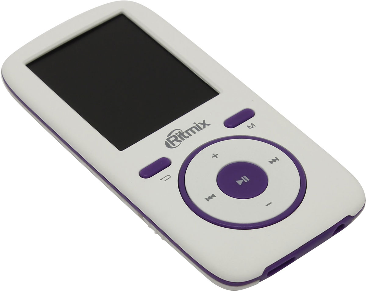 Ritmix RF-4450 4GB, White Violet MP3-плеер15118464 Ritmix RF-4450 4GB, White Violet MP3-плеер15118464Ritmix RF-4450 - это доступный эргономичный плеер, поддерживающий все виды мультимедиа: музыку, радио, диктофон, фото и текст. Устройство обеспечивает высококачественное звучание, помимо стандартных форматов оно воспроизводит и такие Lossless-форматы, как FLAC и APE. Также доступно несколько настроек эквалайзера.Плеер выполнен из приятного на ощупь материала Soft Touch и представлен в нескольких цветовых решениях.Эргономичный и легкий мультимедиа плеерПростое и интуитивно понятное управлениеВсе необходимые функции в компактном корпусе: музыка, радио, диктофон, фото, текстВысокое качество звучания, поддержка Lossless-форматов (FLAC, APE)Несколько настроек эквалайзераВстроенная память + разъём для карты памяти MicroSD позволяют сохранить множество любимых песенПриятный на ощупь материал корпуса Soft TouchНесколько интересных цветовых решений на выборАвтоматическое отключение по таймеруСистемные требования: Windows 2000/ME/XP/VISTA/7/8/10, Mac OS X 10.0 и вышеMicroSD до 16 Гб