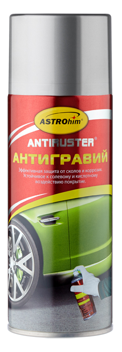Антигравий ASTROhim, цвет: серый, 520 млАС-478 Антигравий ASTROhim, цвет: серый, 520 млАС-478Антигравий ASTROhim предназначен для эффективной защиты лакокрасочного покрытия от сколов и последующего возникновения очагов коррозии на нижних частях кузова автомобиля (колесные арки, пороги, фартук, днище), наиболее подверженных абразивному воздействию песка, мелких камней и гравия. Существенно продлевает срок службы кузова. Формирует эластичное покрытие, устойчивое к агрессивному воздействию кислотных осадков и дорожных реагентов. Не расслаивается и не теряет эластичности при резких перепадах температур и на сильном морозе. Быстро сохнет, обладает хорошей адгезией, после высыхания может окрашиваться большинством автоэмалей. Обладает звукопоглощающими свойствами. Товар сертифицирован.