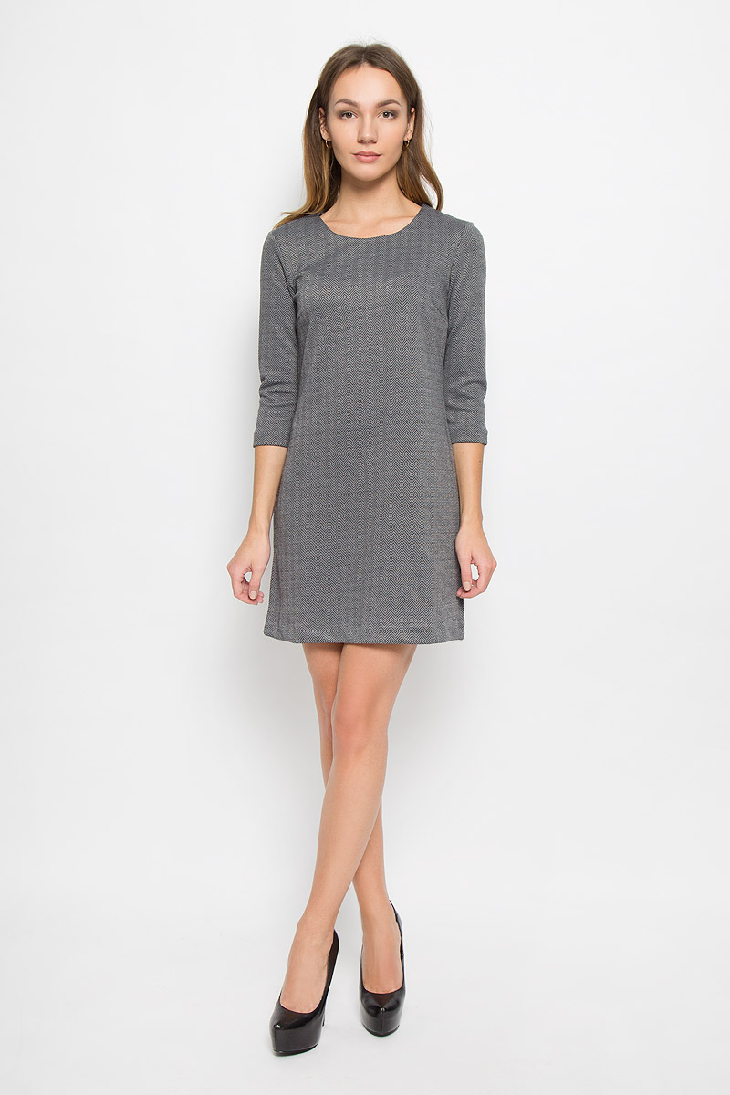 Платье Sela Casual, цвет: темно-серый меланж. DK-117/845-6445. Размер L (48)DK-117/845-6445 Платье Sela Casual, цвет: темно-серый меланж. DK-117/845-6445. Размер L (48)DK-117/845-6445Стильное женское платье Sela Casual, выполненное из полиэстера и вискозы, отлично дополнит ваш образ. Модель длины мини с круглым вырезом горловины и рукавами 3/4.