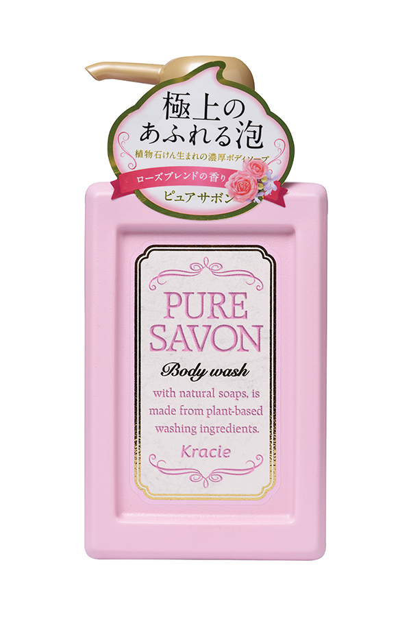 Kracie 17427 Мыло жидкое для тела «Pure Savon – аромат розы», 300 мл17427kr Kracie 17427 Мыло жидкое для тела «Pure Savon – аромат розы», 300 мл17427krНежное мыло для тела образует обильную кремовую пену, которая хорошо очищаеткожу, обильно увлажняет и делает её гладкой.В составе экстракт мыльнянки лекарственной и масло Ши. Густая кремообразная пеналегко обволакивает кожу и увлажняет её.Экстракт и эссенции свежих растений придают насыщенный аромат иконцентрированность средства. Одного нажатия достаточно для образования обильнойпены и использования для всего тела.Эссенция розы делает поверхность кожи гладкой.Благородный и элегантный аромат розы.