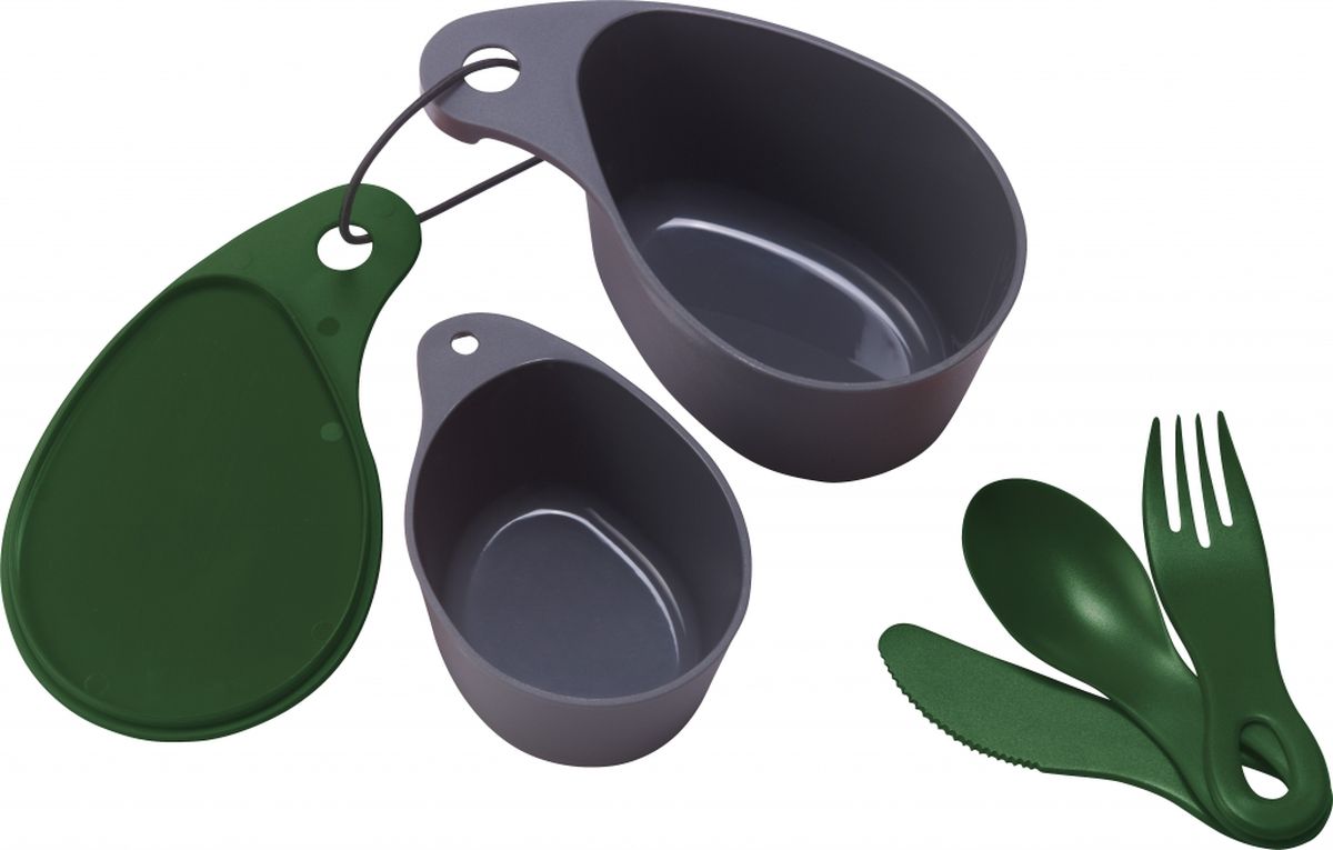 Набор посуды Primus Field Cup Set, компактный, цвет: зеленый. P734702P734702 Набор посуды Primus Field Cup Set, компактный, цвет: зеленый. P734702P734702Универсальный набор посуды Primus Field Cup Set идеален для походов и путешествий.В комплект входят: миска для еды с крышкой (400 мл), чашка (200 мл) , ложка, вилка и нож. Предметы скрепляются при помощи карабина.