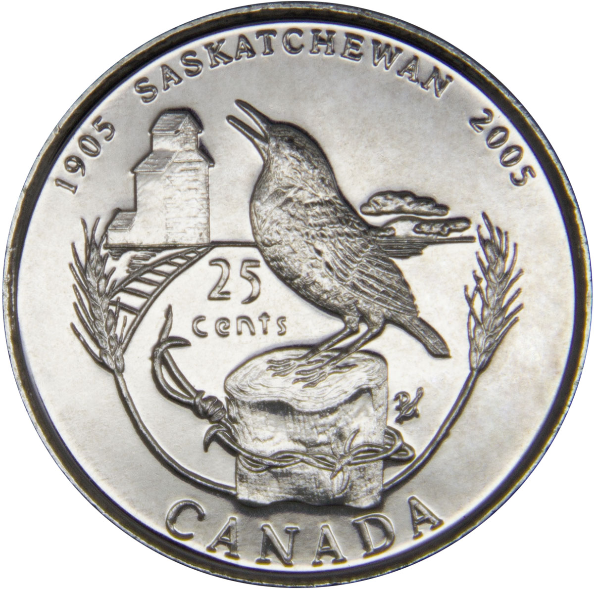 Монета номиналом 25 центов 