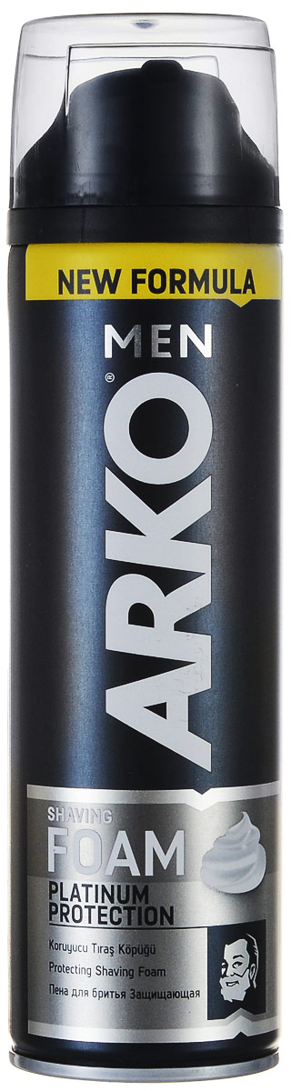 Arko Men Пена для бритья Platinum Protection 200мл800530331 Arko Men Пена для бритья Platinum Protection 200мл800530331Пена для бритья уменьшает риск возникновения жжения кожи от бритья, благодаря формуле алое вера и маслом лаванды, для мужчин с чувствительной кожей.